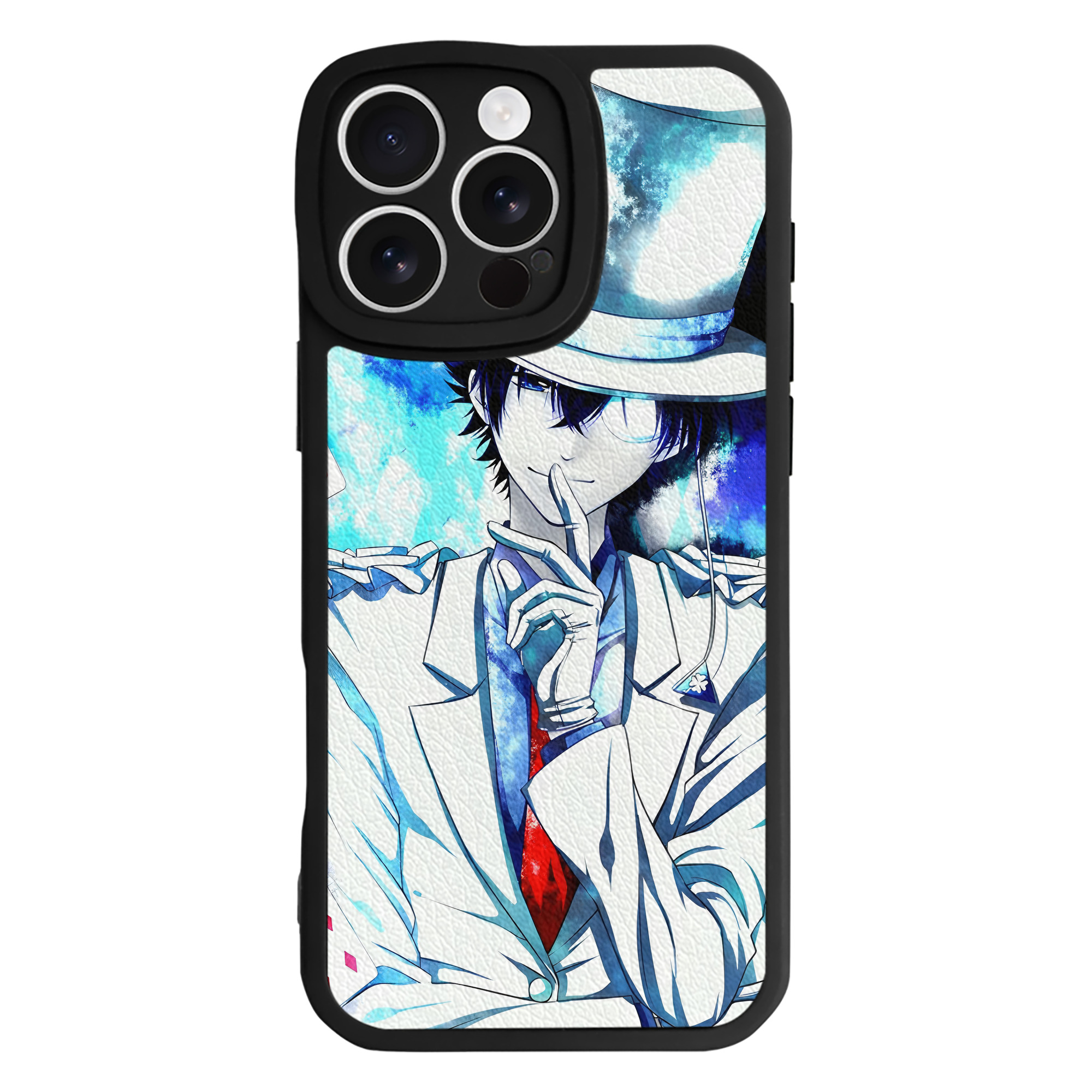 （画像用） 名探偵コナン Detective Conan 【iPhone 16シリーズ対応】シリコンスマホケース（レザー調） 材質：シリコン